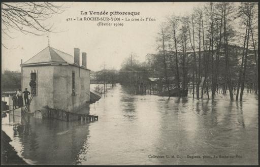La crue de l'Yon de février 1906 à Equebouille et Pont Rouge notamment / Dugleux phot.
